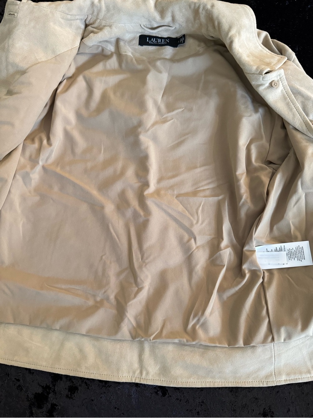 Lauren by Ralph Lauren 100% Genuine Suede Western Fringe Jacket - Picture 6 of 7